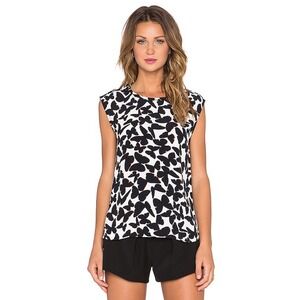 Kate Spade New York Butterfly‎ Print Sleeveless Top  Size Small Black White Red